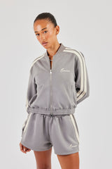 Taping Bomber Jacket & Taping Shorts - Grey