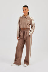 Cropped Harrington Taping Tracksuit - Taupe