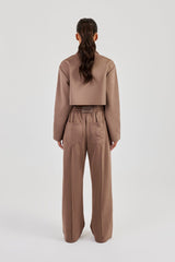 Cropped Harrington Taping Tracksuit - Taupe