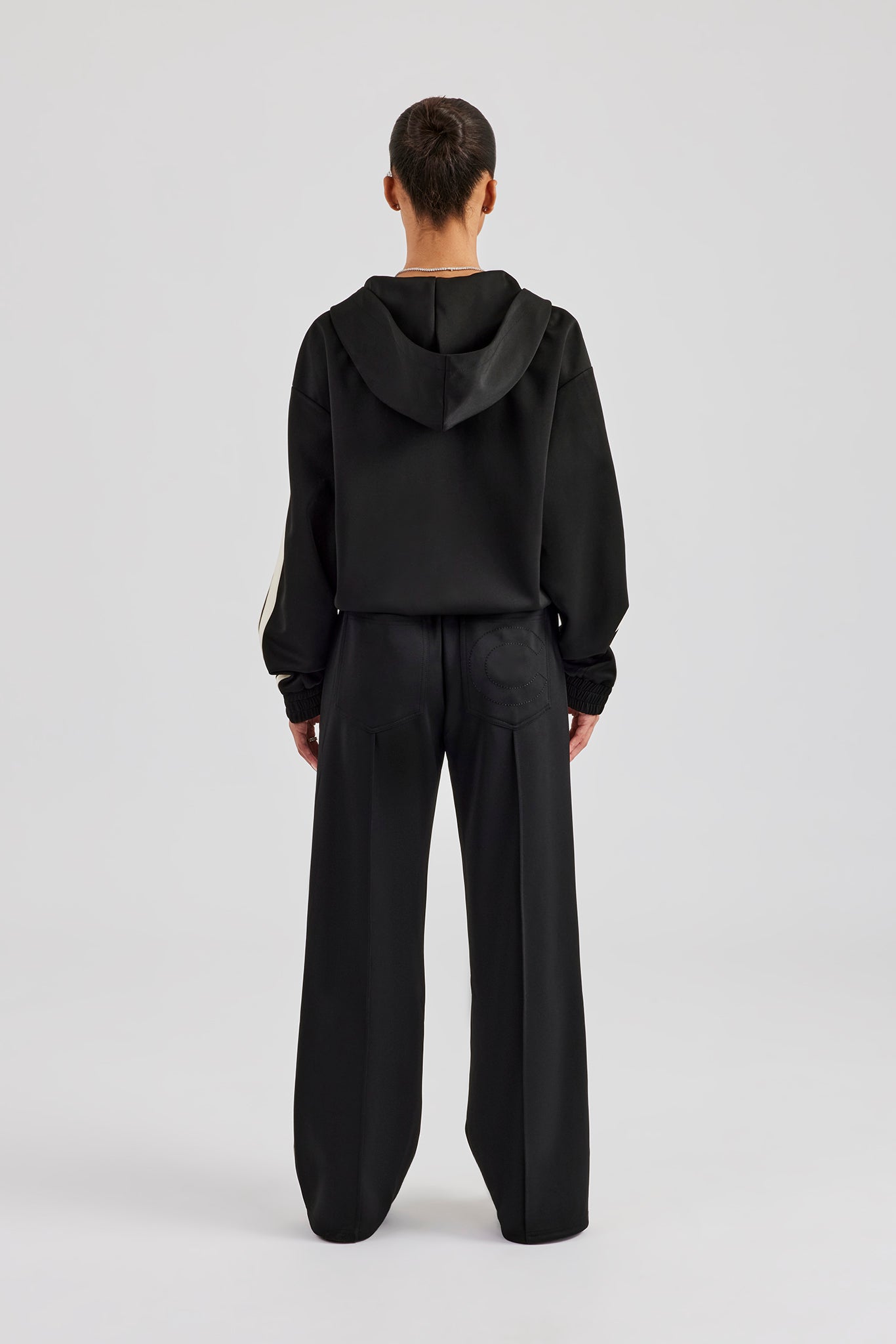 Taping Hooded Tracksuit - Black | Womens Sets | Shop Tracksuits at