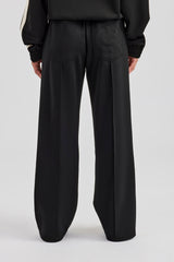 Taping Wide Leg Track Pant - Black