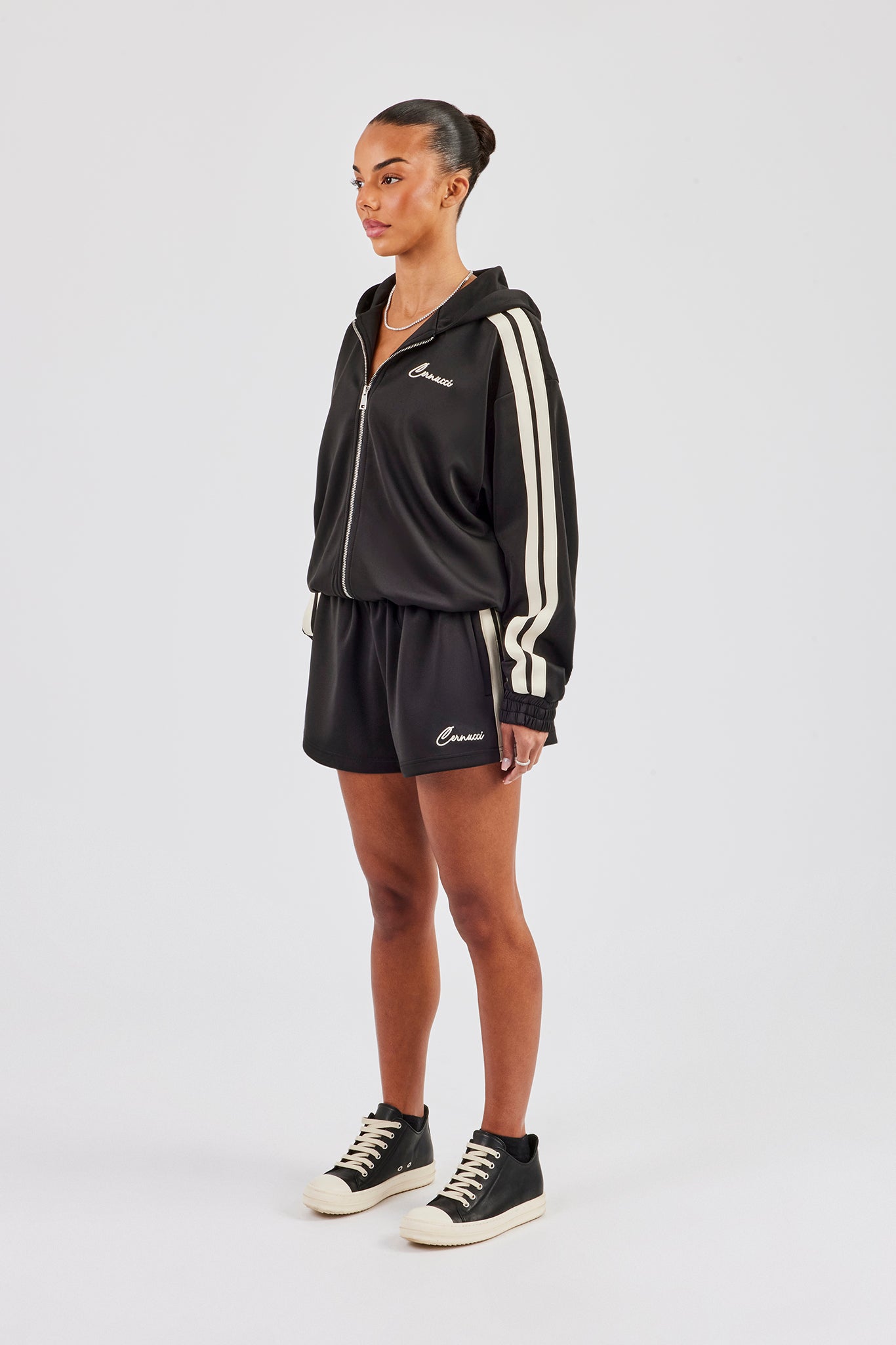 Taping Hooded Jacket & Taping Short - Black