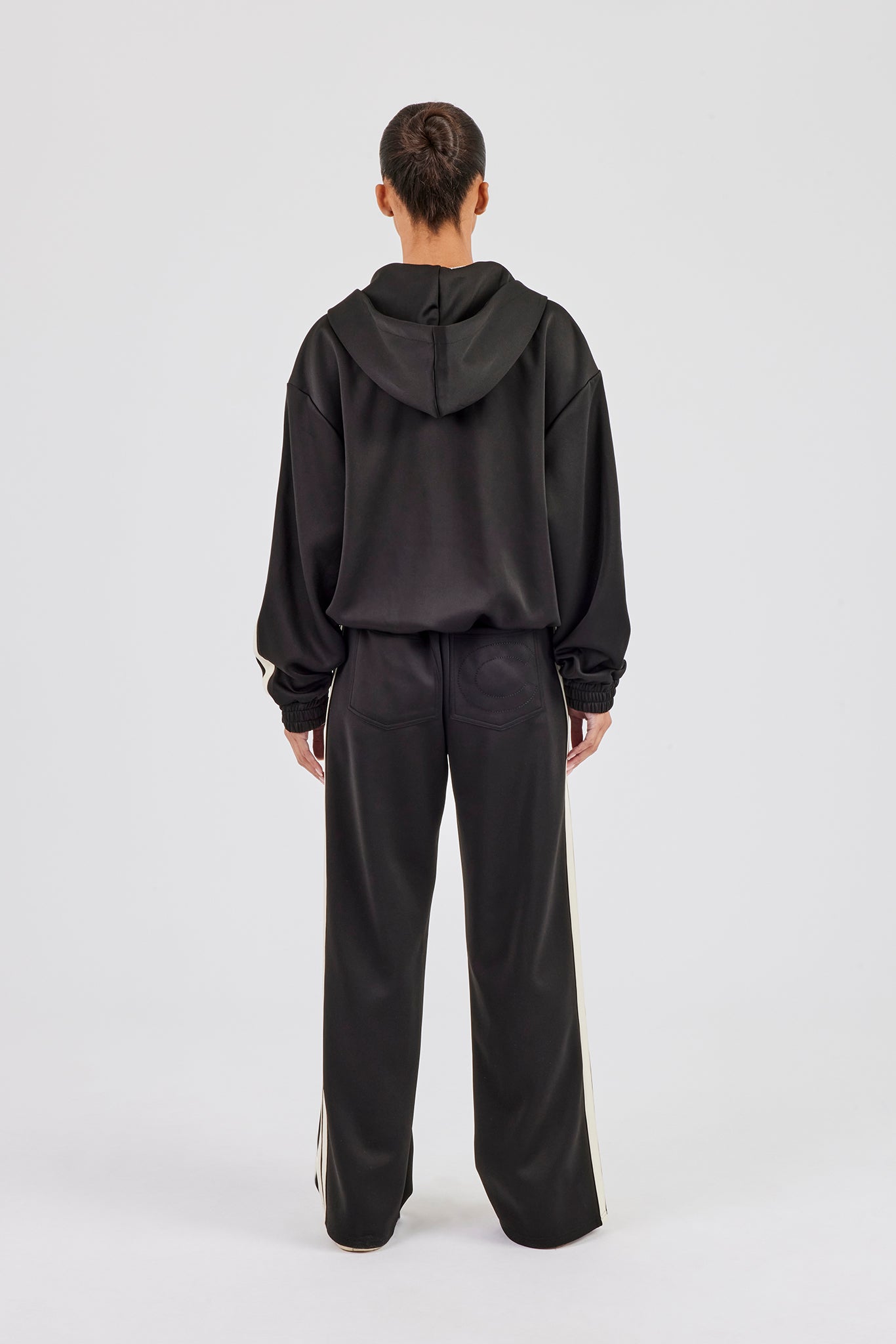 Hooded Taping Jacket & Tailored Trouser - Black