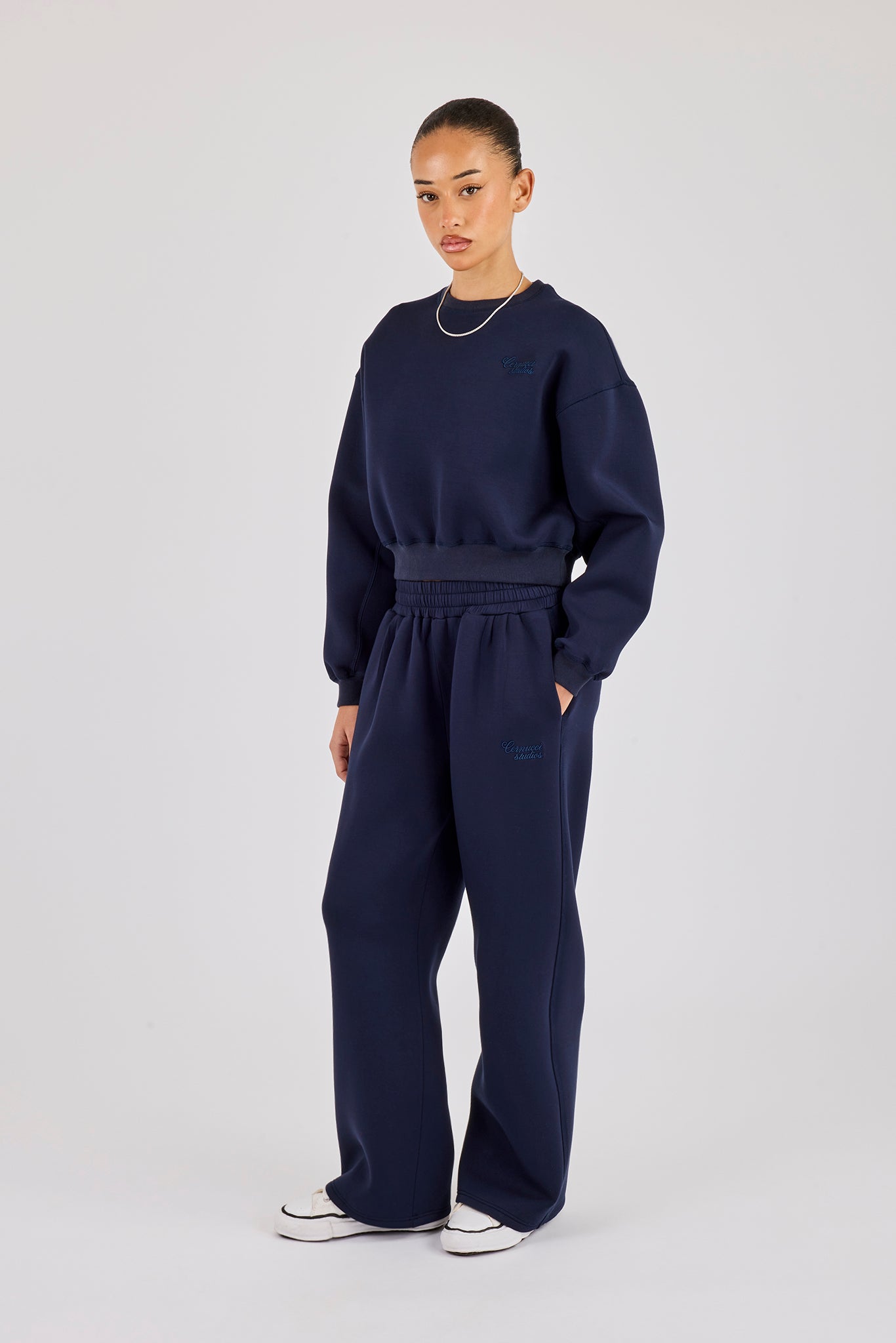 Scuba Boxy Sweatshirt & Baggy Jogger - Navy