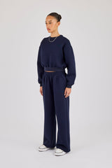 Scuba Boxy Sweatshirt & Baggy Jogger - Navy