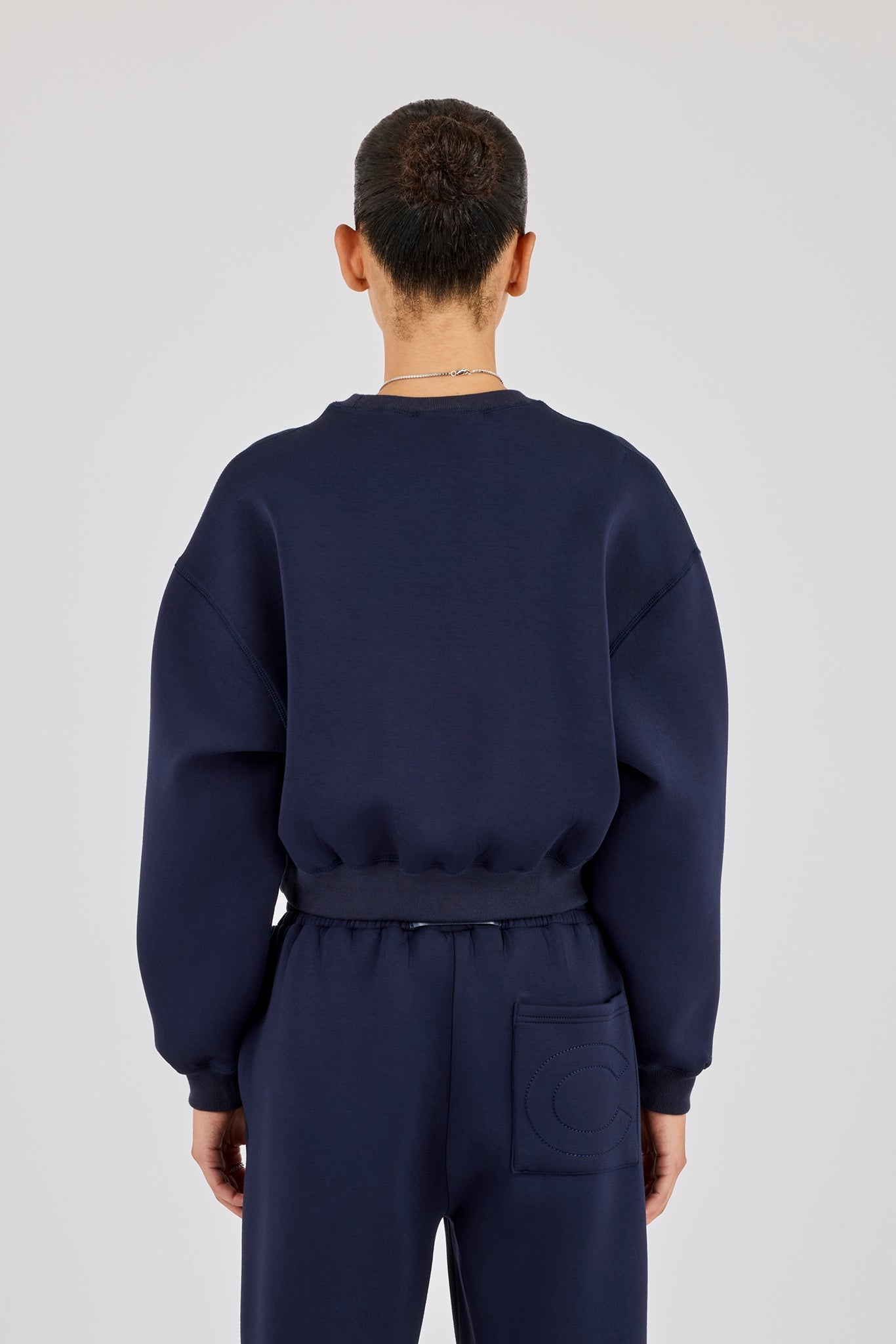 Boxy Scuba Sweatshirt - Navy
