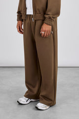 Baggy Scuba Jogger With Woven Tab - Khaki