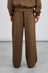 Baggy Scuba Jogger With Woven Tab - Khaki
