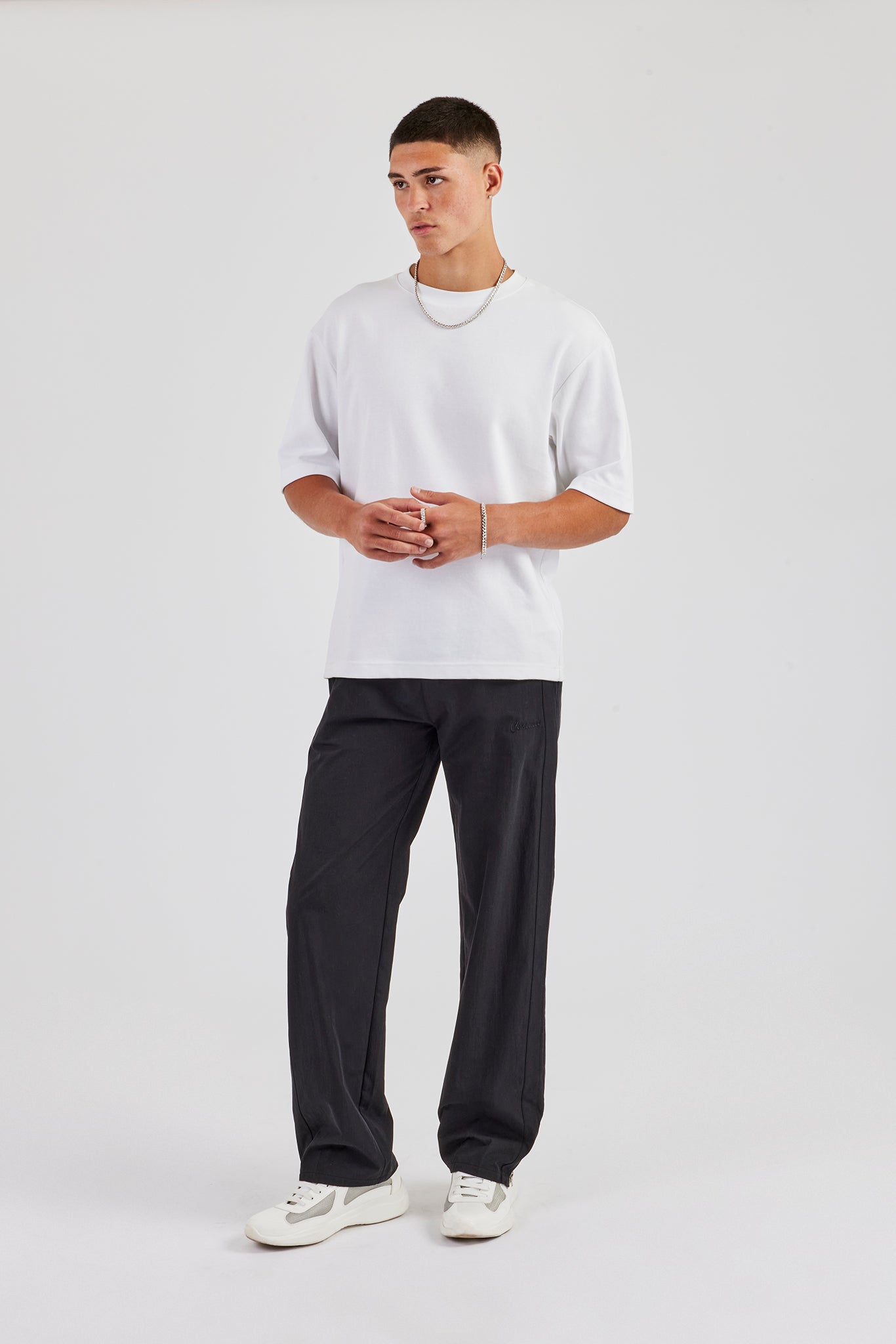 Bonded Nylon Track Pant - Black