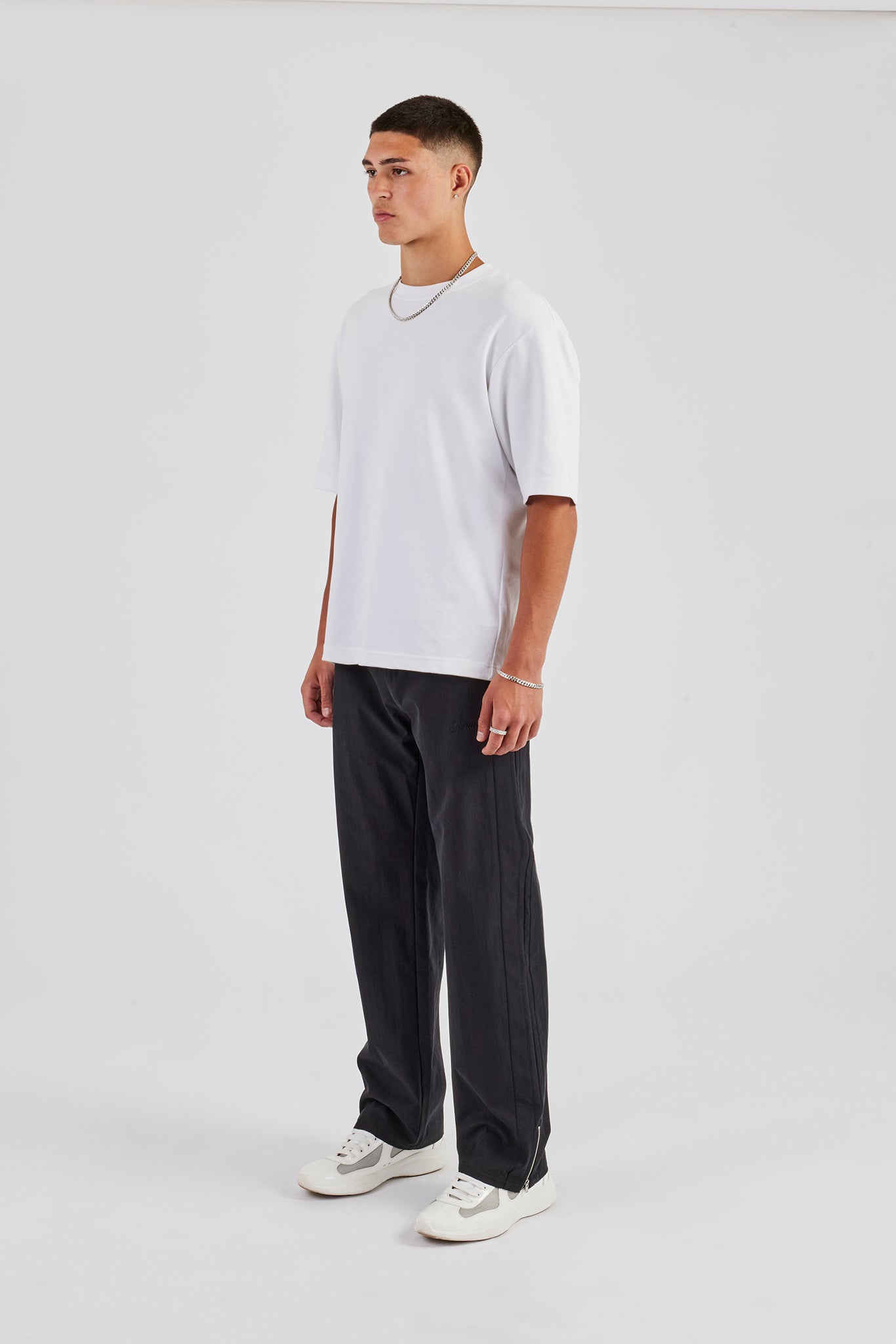 Bonded Nylon Track Pant - Black
