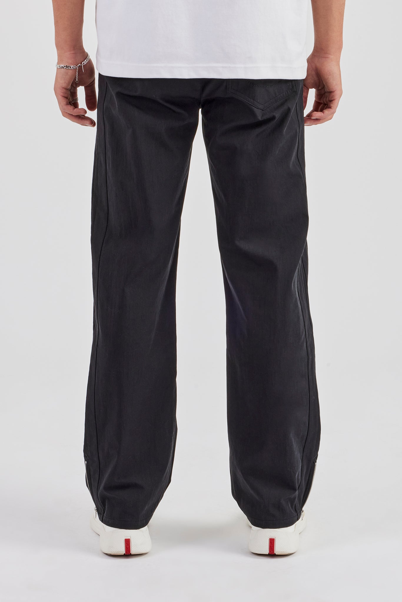 Bonded Nylon Track Pant - Black