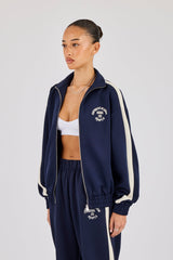 Varsity Panel Track Jacket - Navy