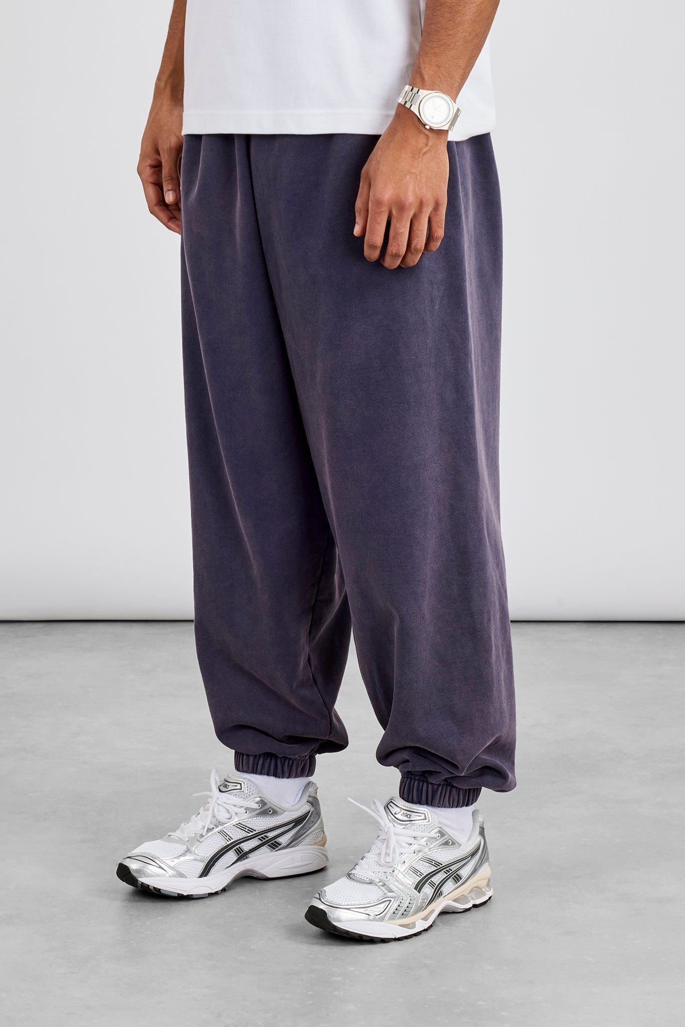 Washed Cuffed Jogger - Navy