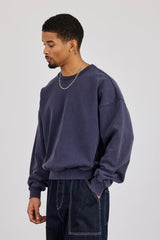Washed Sweater - Navy
