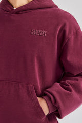 Washed Hoodie - Burgundy