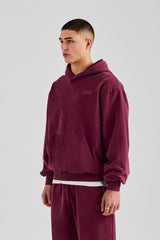 Washed Hoodie - Burgundy