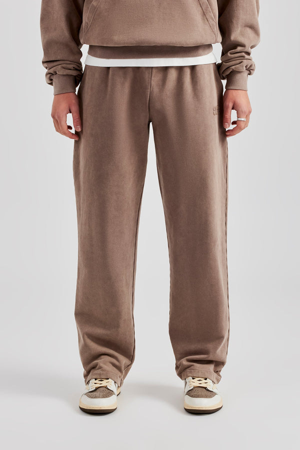 Washed Straight Leg Jogger - Taupe