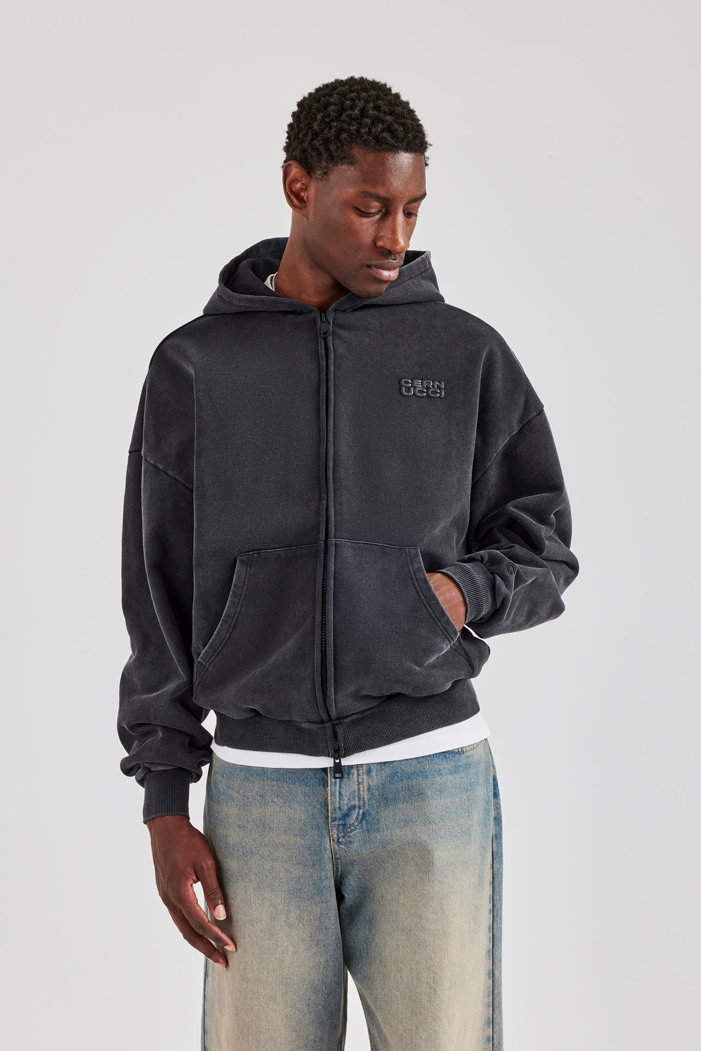 トップス SCULPTOR Washed Pocket Hoodie Bad Seed Washed Hoodie Zip-Up Charcoal – Sculptor