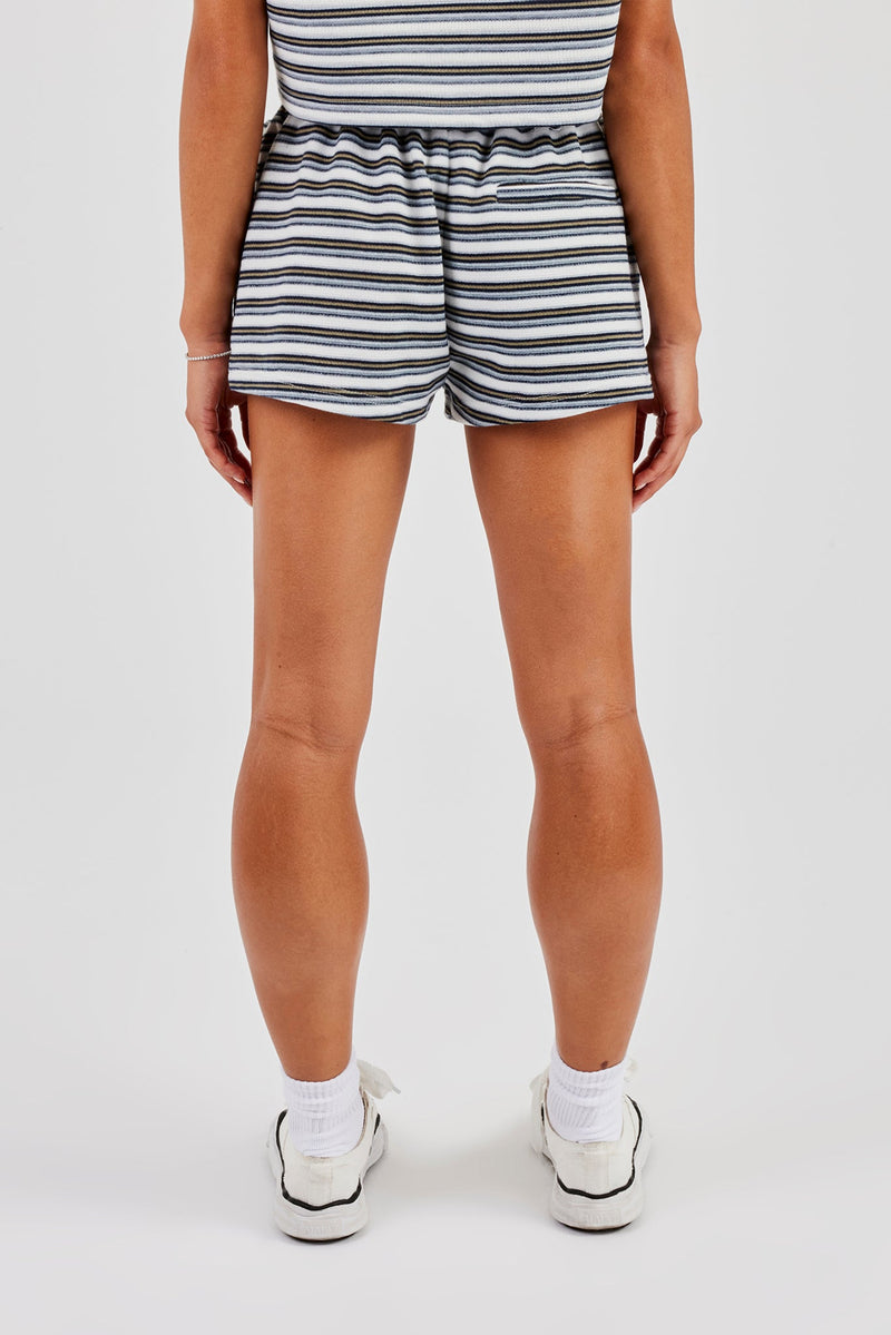 Textured Stripe Short - Blue