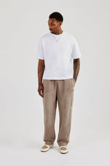 Washed Relaxed Jogger - Brown