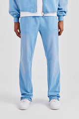 Washed Fit Flare Panelled Jogger - Blue