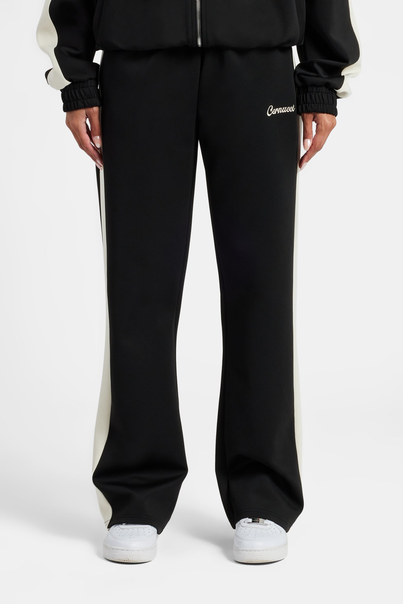 Womens Contrast Panel Track Pant - Black | Womens Bottoms | Shop