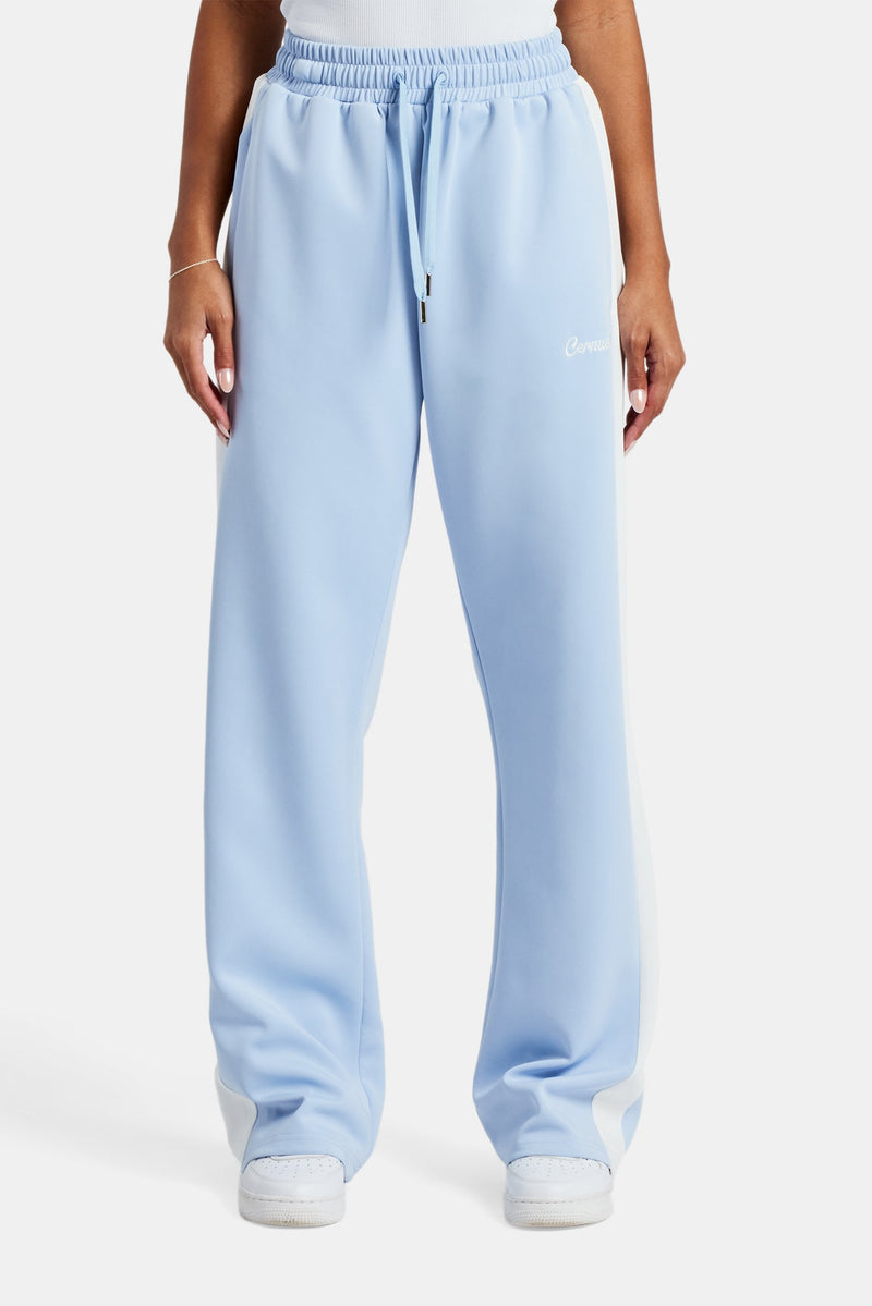 Womens Contrast Panel Track Pant - Light Blue