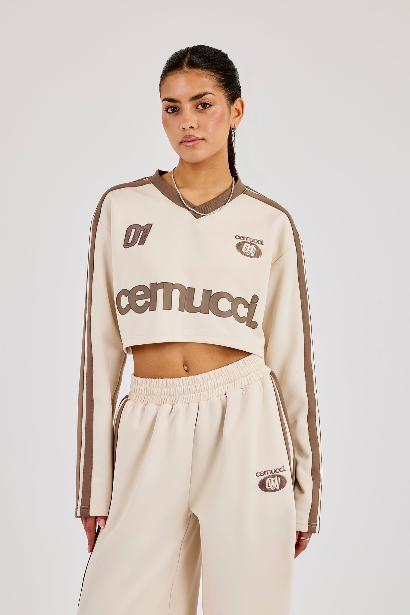 Cropped Football Top - Off White