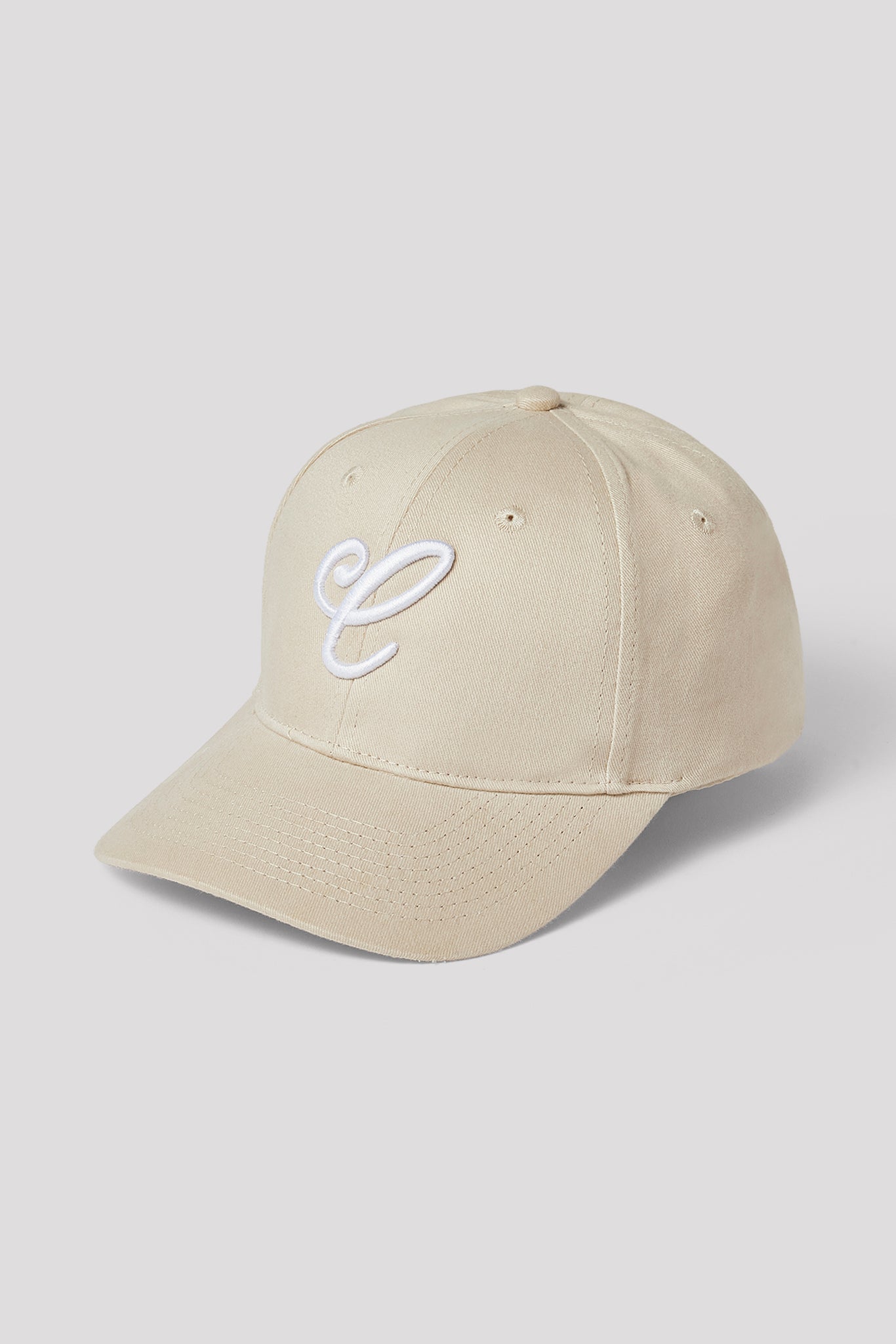 C Script Embroidered Cap - Stone