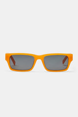 Rectangular Acetate Sunglasses - Orange