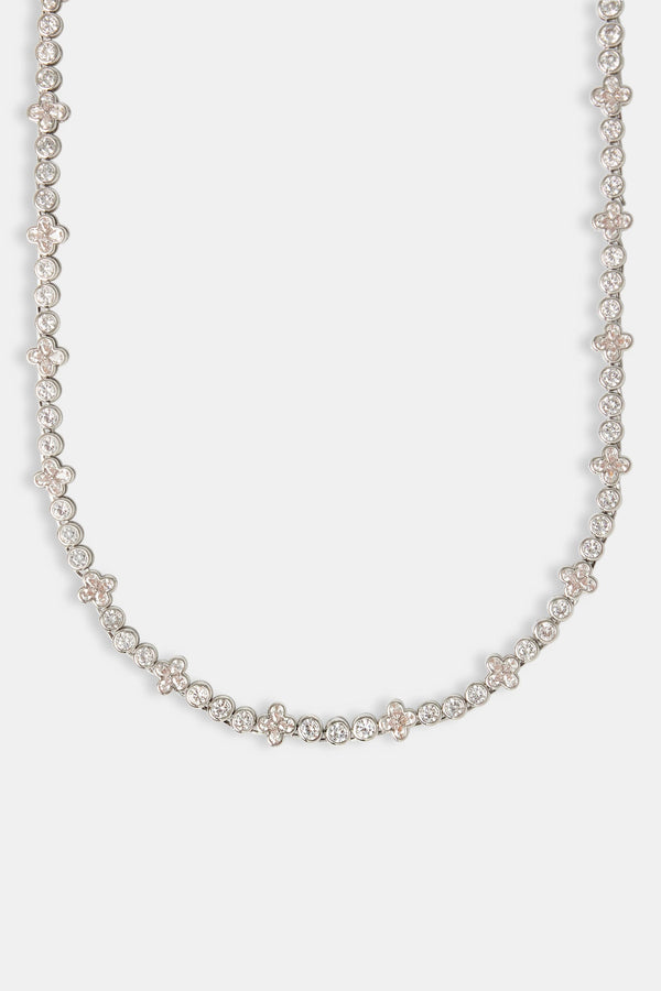 Iced Floral Motif Chain - 8mm