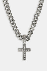Iced Drop Cross Iced Cuban Chain - 5mm