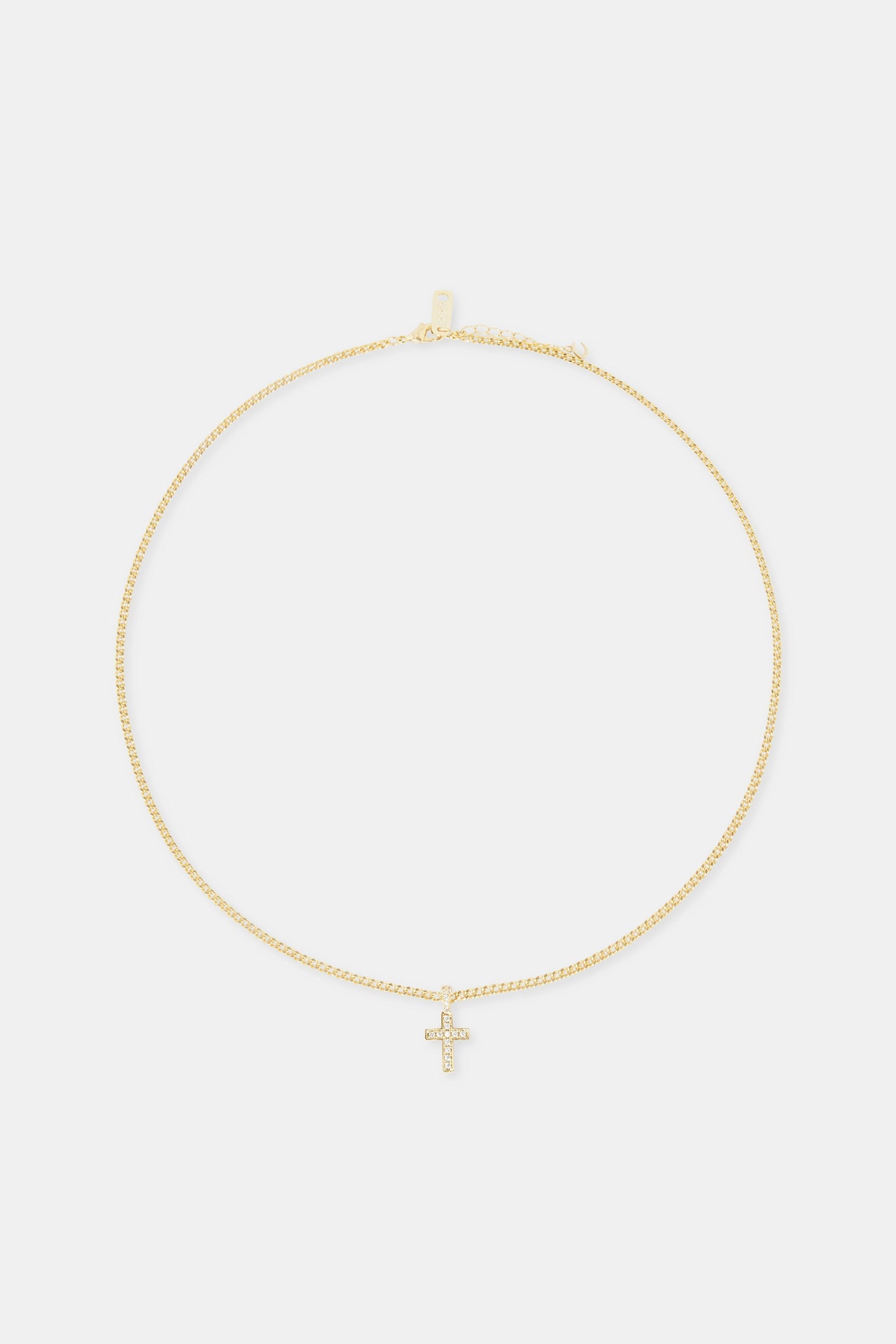 Iced Drop Cross Cuban Chain - 5mm - Gold