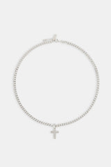 Iced Drop Cross Cuban Chain - 5mm