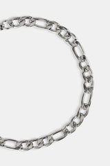 Polished Figaro Bracelet - 5mm - White