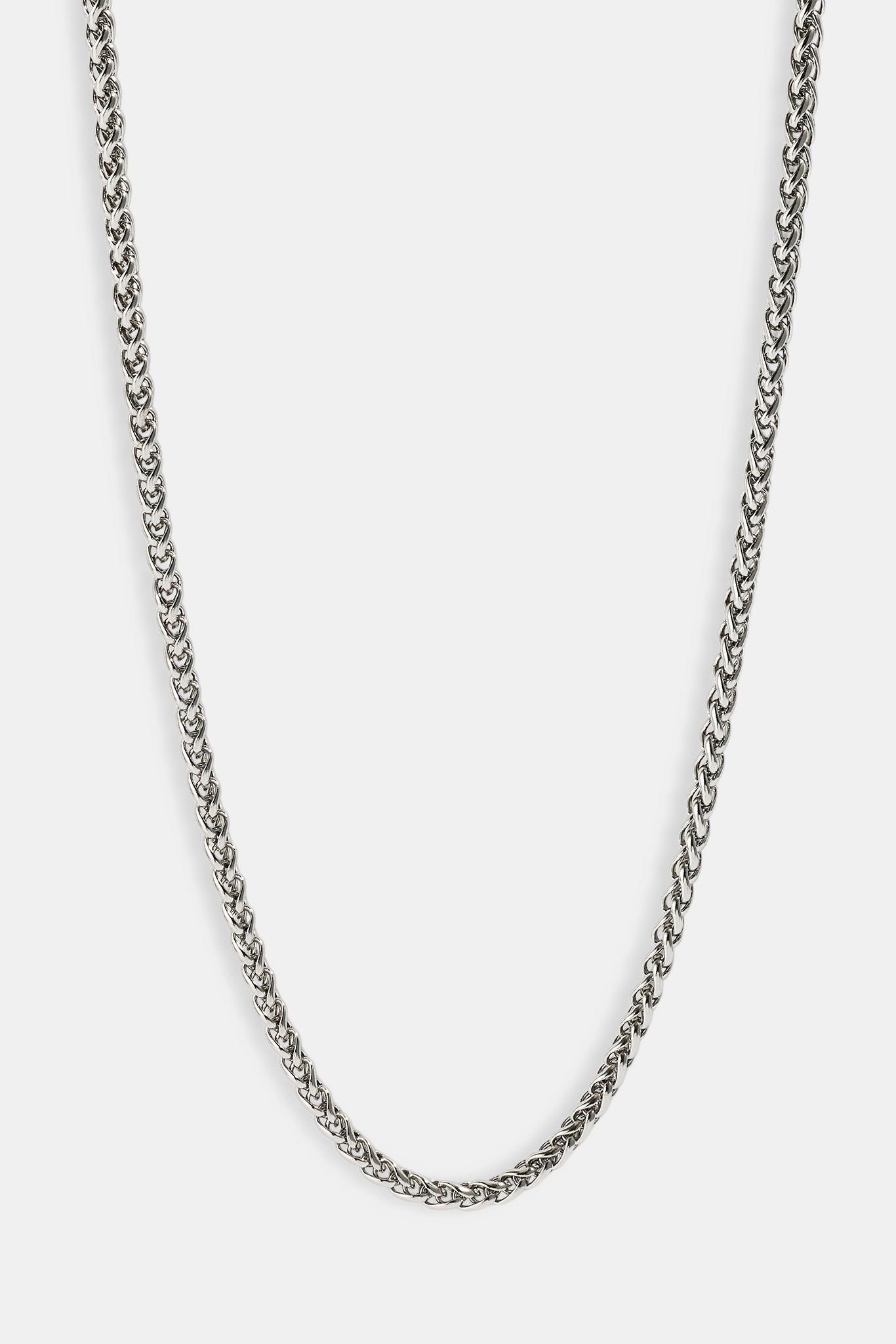 Polished Wheat Link Chain - 5mm - White