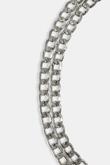 Double Curb Bracelet - 6mm - White