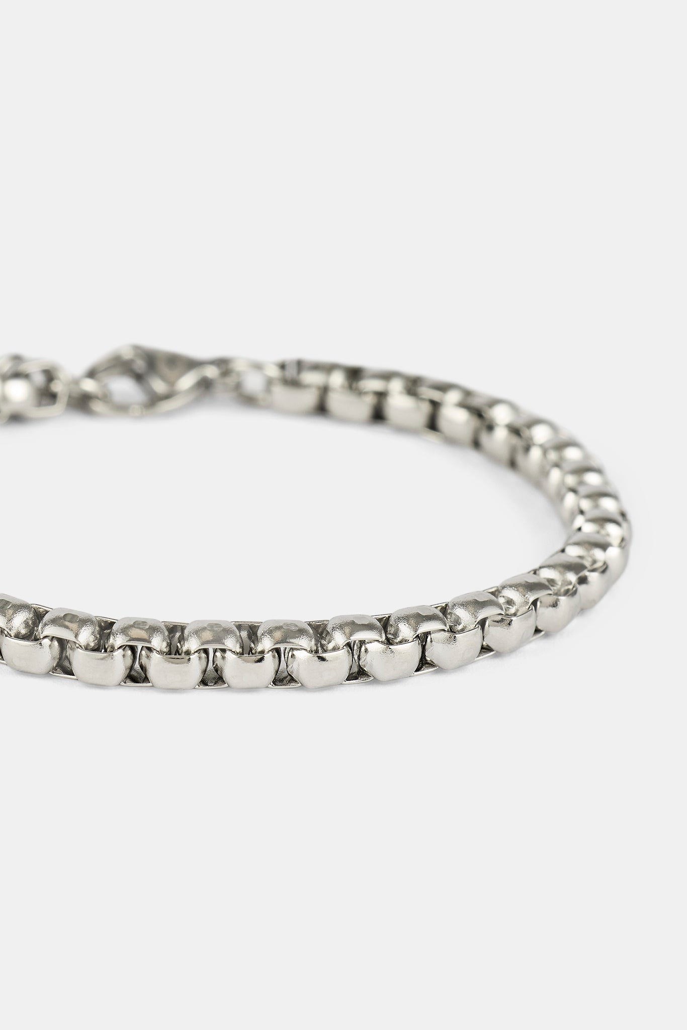 Polished Box Bracelet - 5mm - White