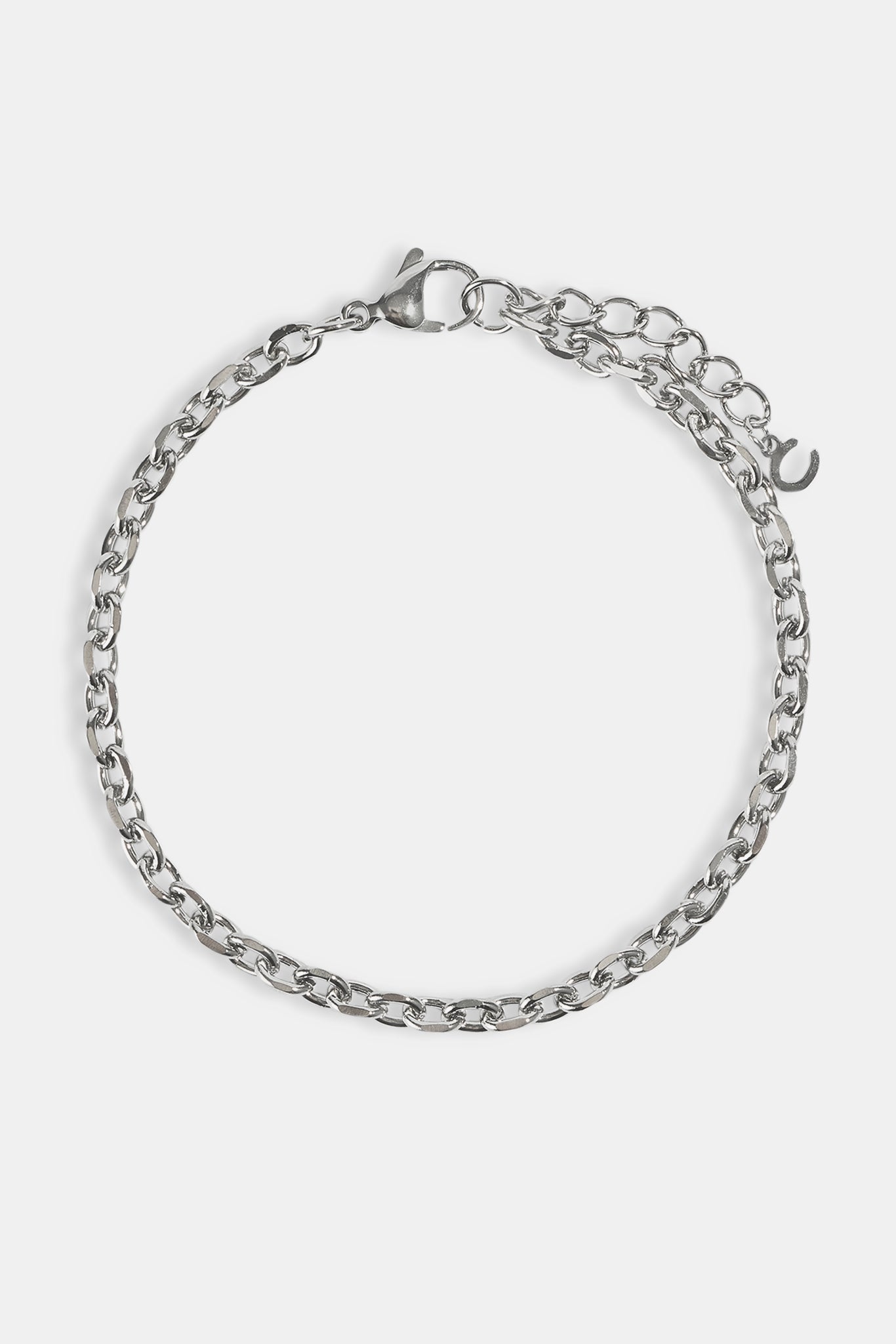 Polished Anchor Bracelet - 5mm - White