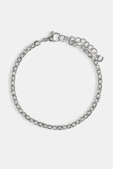 Polished Anchor Bracelet - 5mm - White