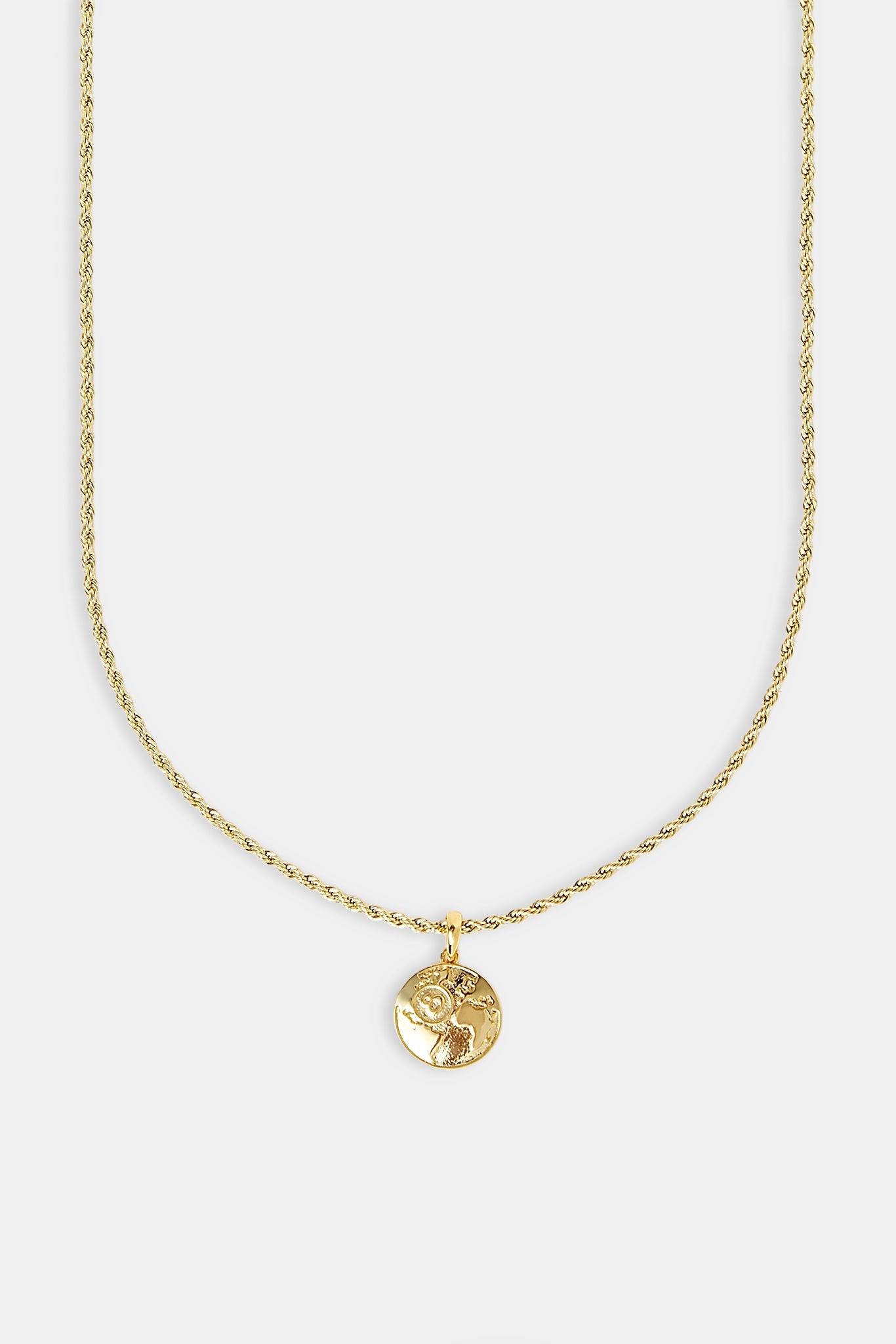 Micro 8 Ball Globe Pendant Necklace - 15mm - Gold