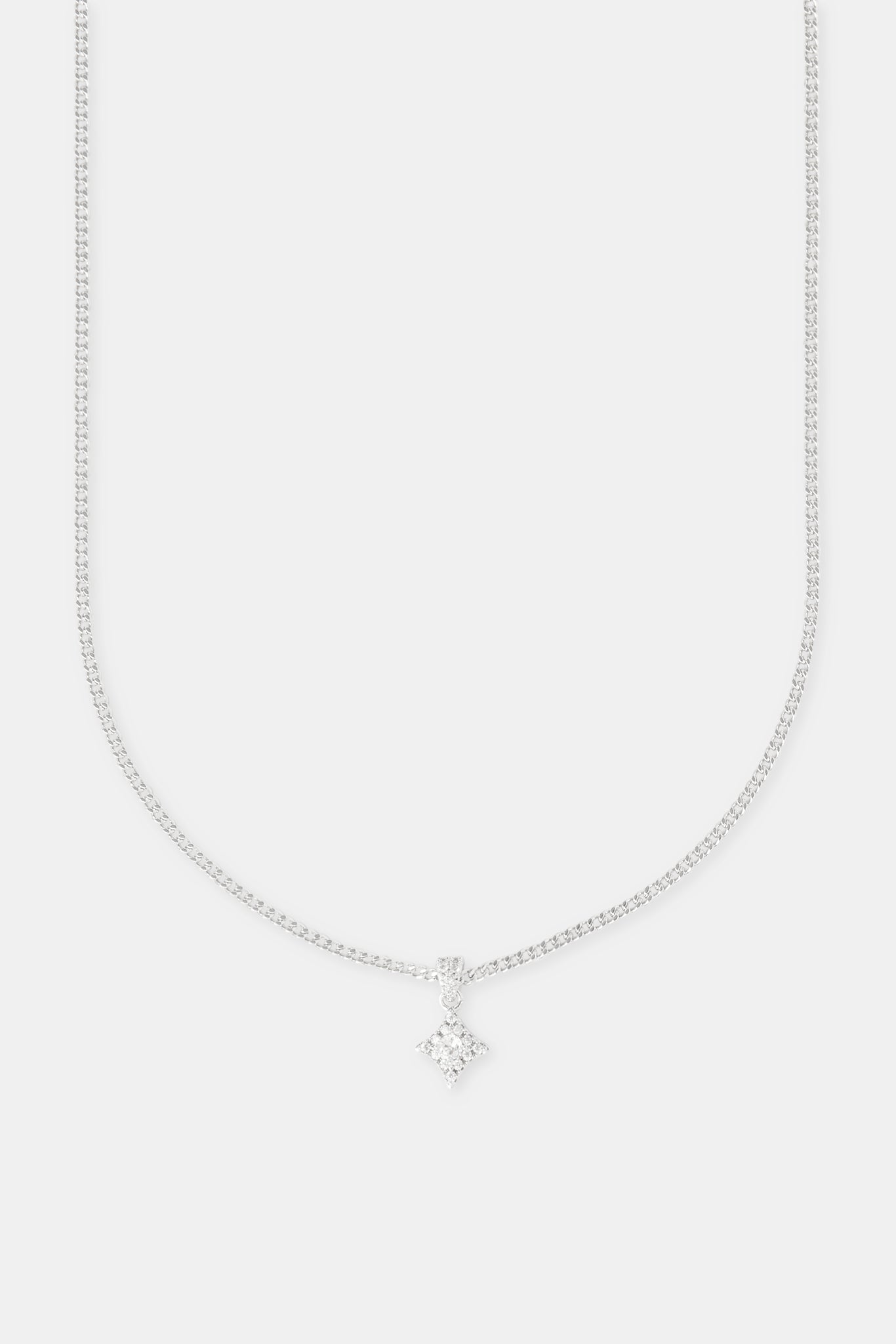Micro Iced Star Motif Necklace - 10mm