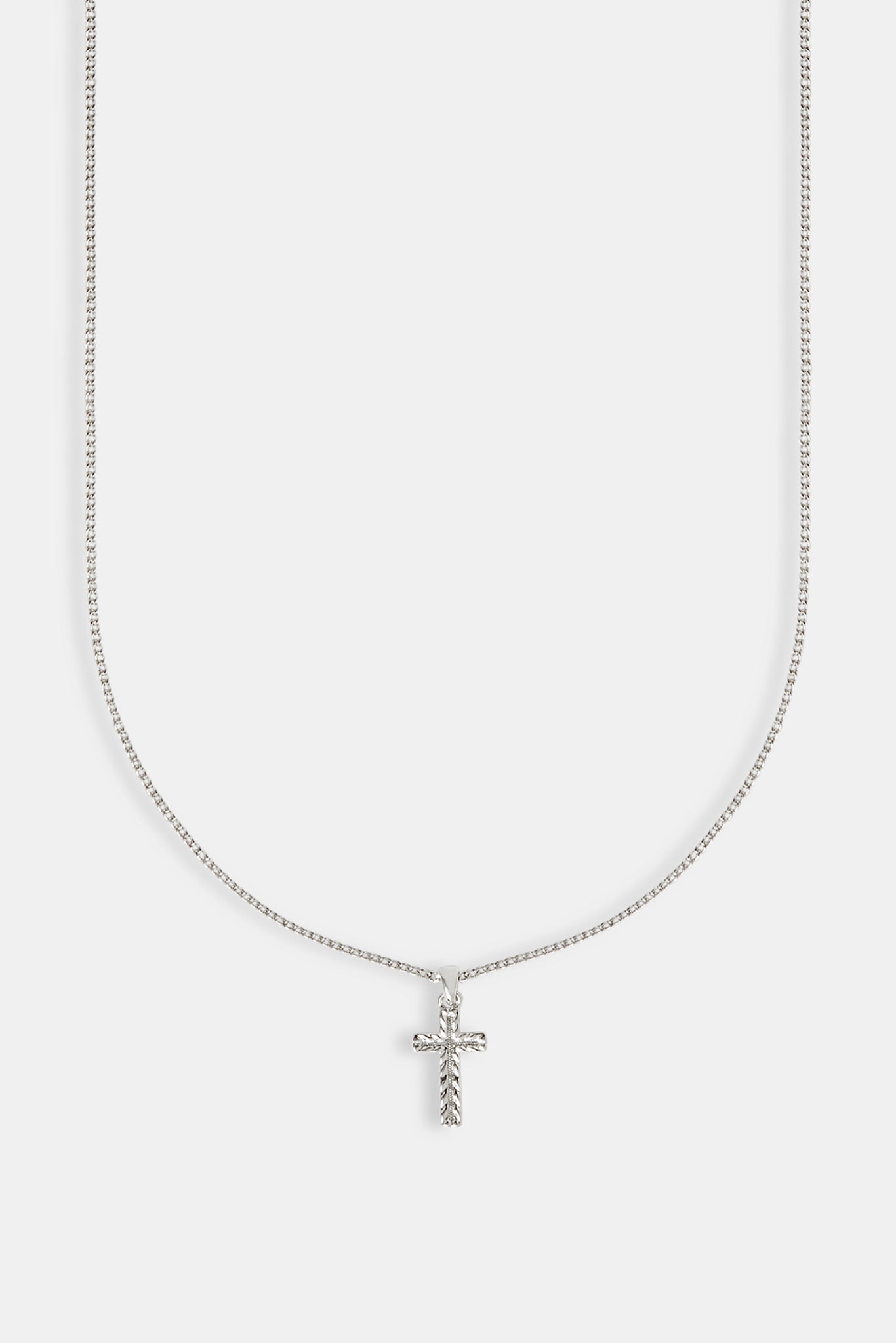 Micro Polished Cross Cuban Necklace - 15mm