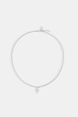 Micro Textured Cross Rope Necklace - 15mm