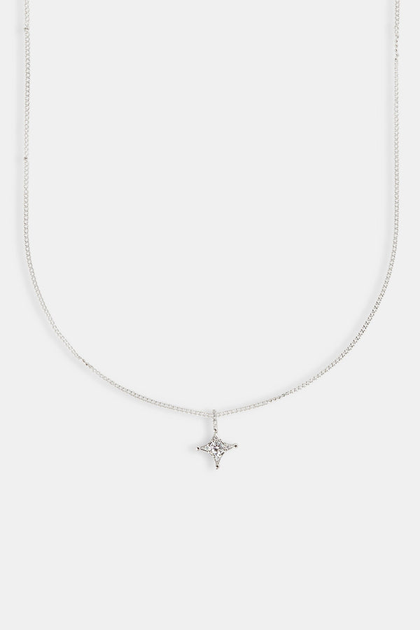 Micro Iced Star Pendant Necklace - 10mm