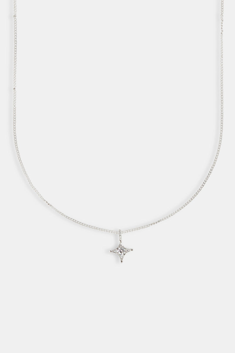 Micro Iced Star Pendant Necklace - 10mm