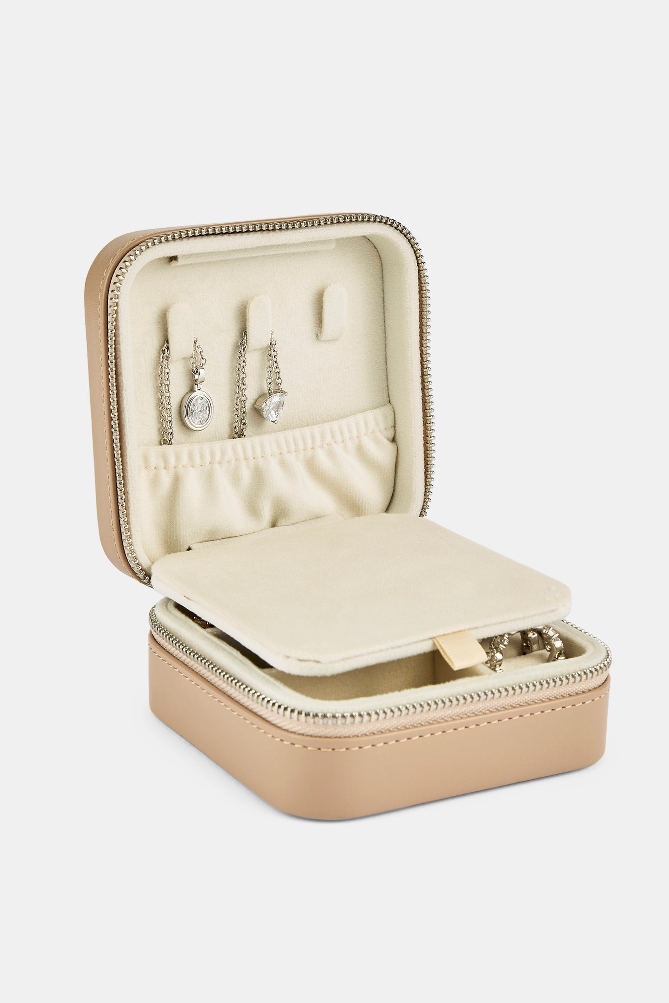 Cernucci Jewellery Travel Case - Beige