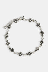 Oxidised Multi Cross Bracelet - 5mm - White
