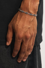 Oxidised Multi Cross Bracelet - 5mm - White