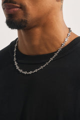 Oxidised Multi Cross Chain - 5mm - White